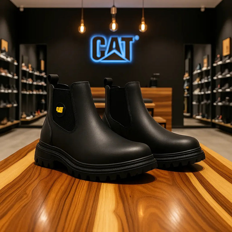 Kit Caterpillar - Bota para Hombre en Cuero Legítimo + Regalos Exclusivos