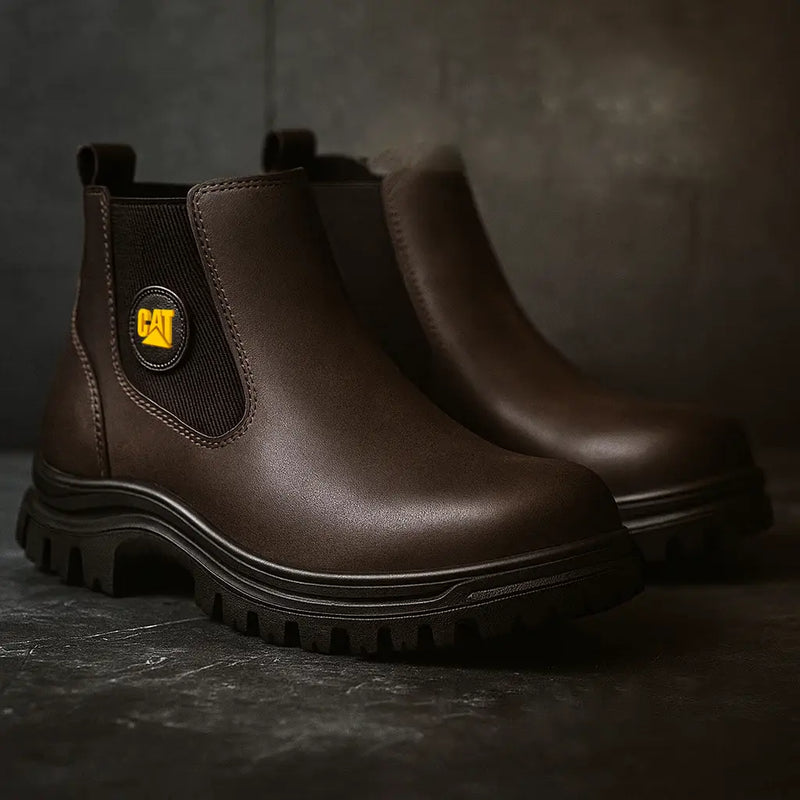 Kit Caterpillar - Bota para Hombre en Cuero Legítimo + Regalos Exclusivos